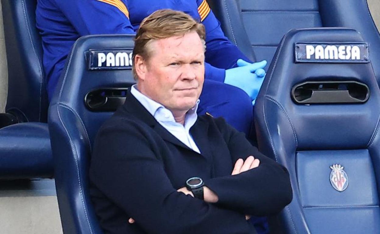 Ronald Koeman, durante el partido en La Cerámica.