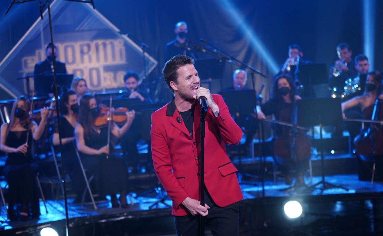 Dani Martín, durante su actuación en el programa anoche. 