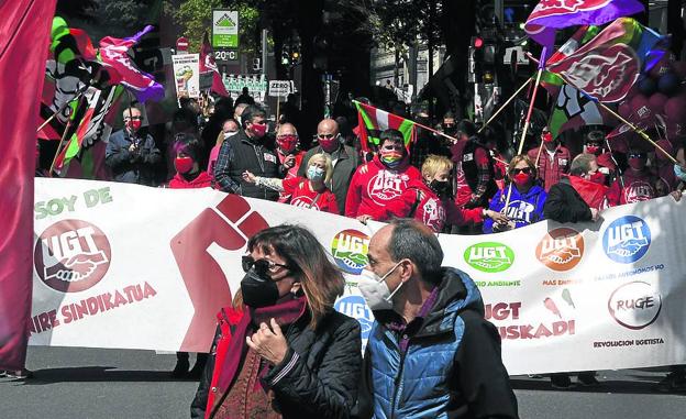 CC OO y UGT se manifestaron un año más de forma conjunta.