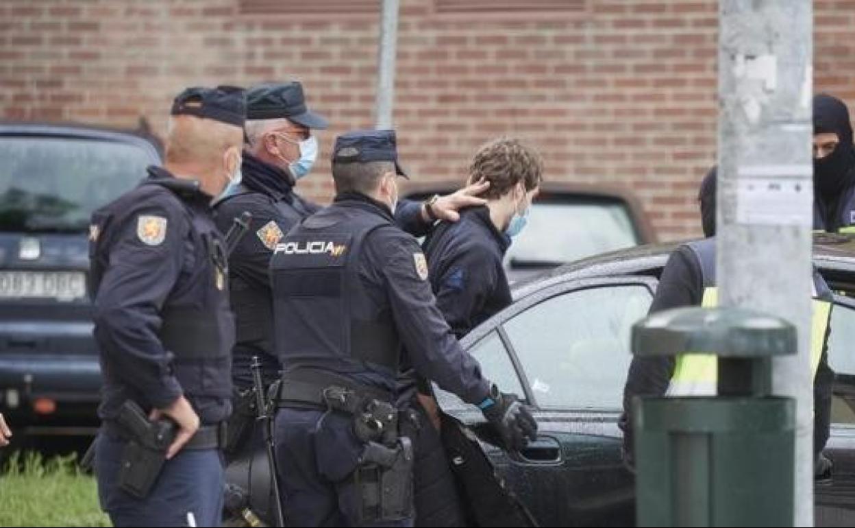 Imagen de una de las detenciones realizadasa estos días en Navarra.