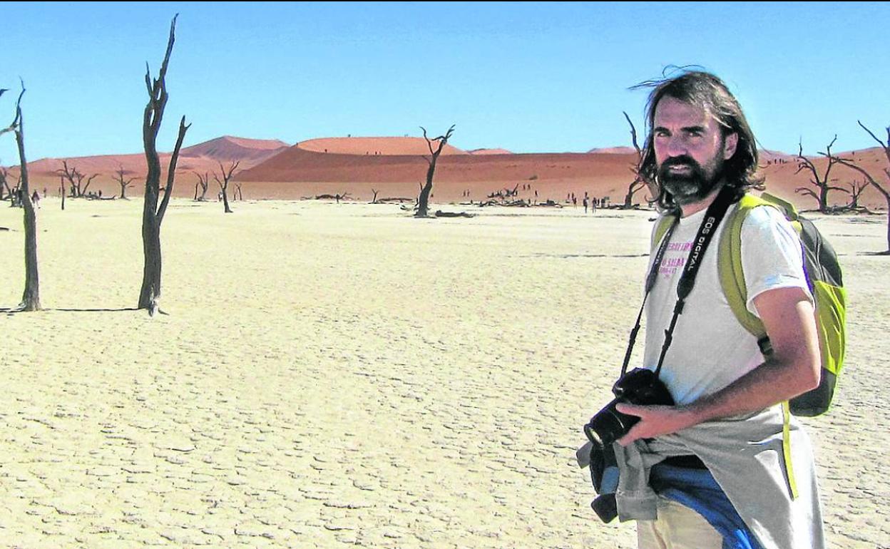 Gonzalo Iribarnegaray, en una imagen captada durante su viaje a Namibia. 