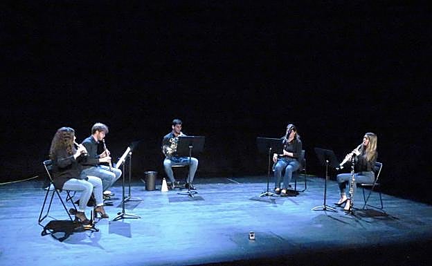 El quinteto de viento en las salomas.