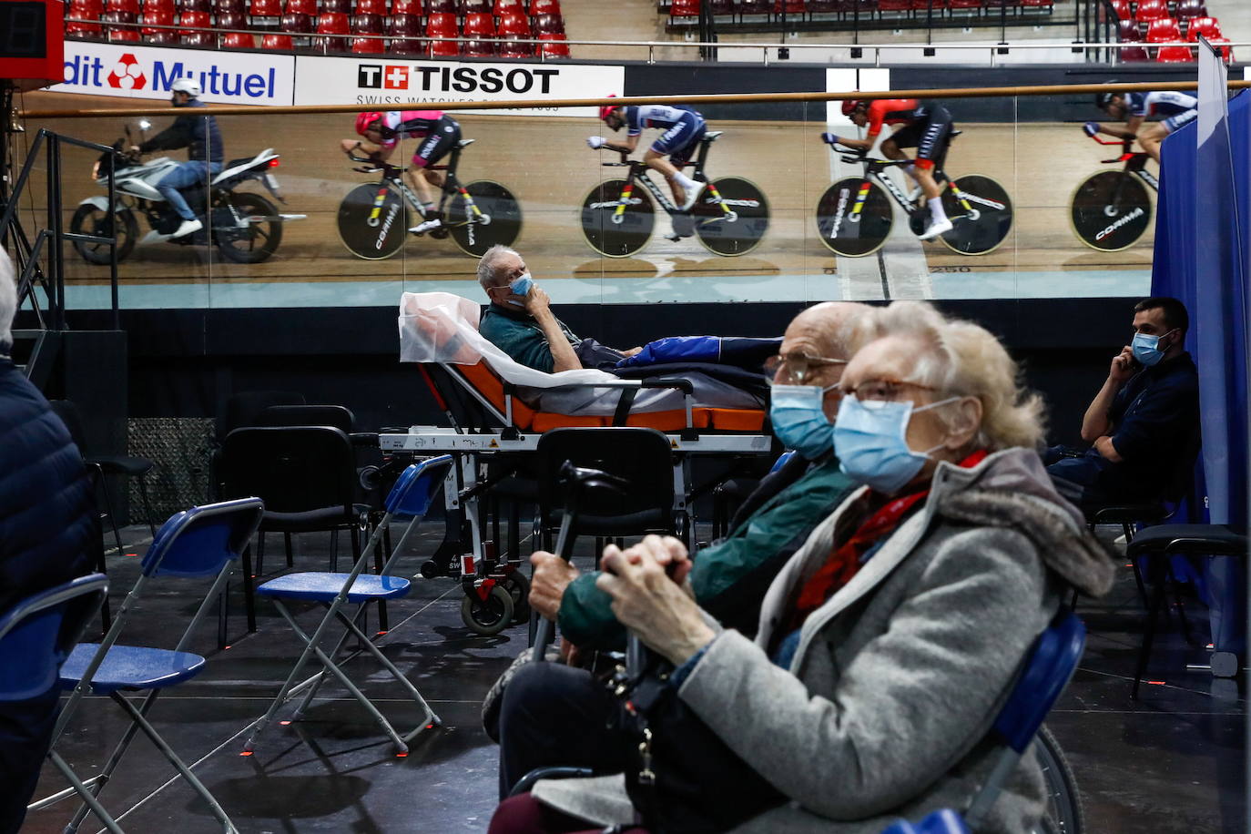 Velódromo de Saint Quentin en Yvelines, en Montigny le Bretonneux, Francia.