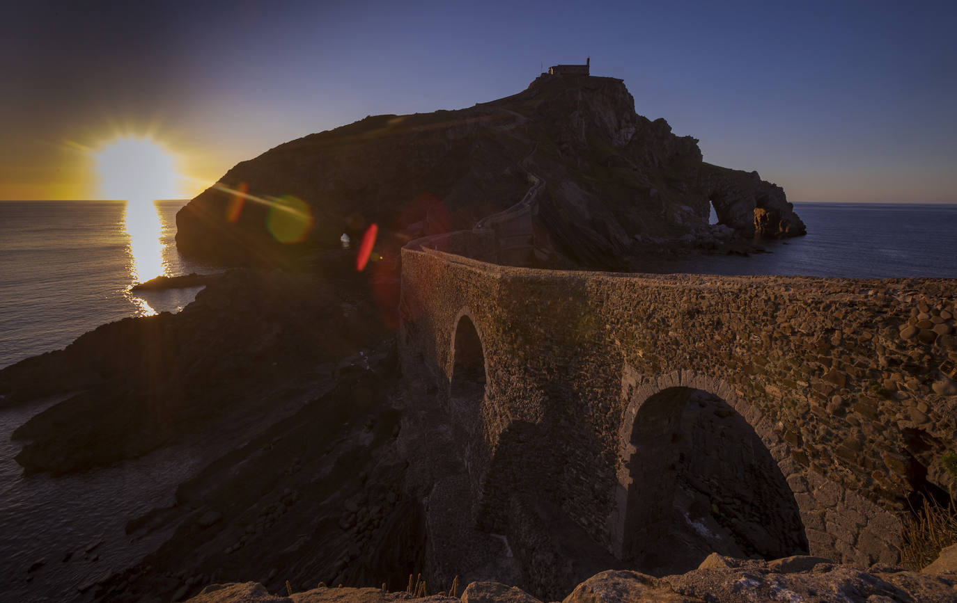 Atardecer desde San Juan de Gaztelugatxe. 