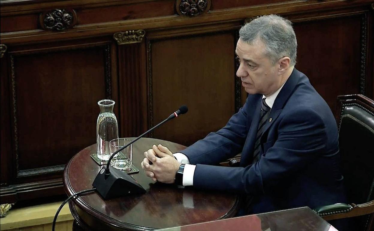 Iñigo Urkullu declaró como testigo en el juicio del 'procés' en el Tribunal Supremo. 