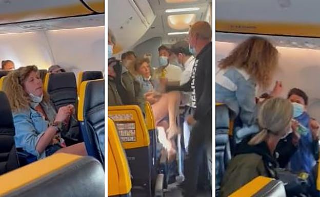 Una joven sin mascarilla insulta y agrede a los pasajeros de un vuelo Ibiza-Bérgamo