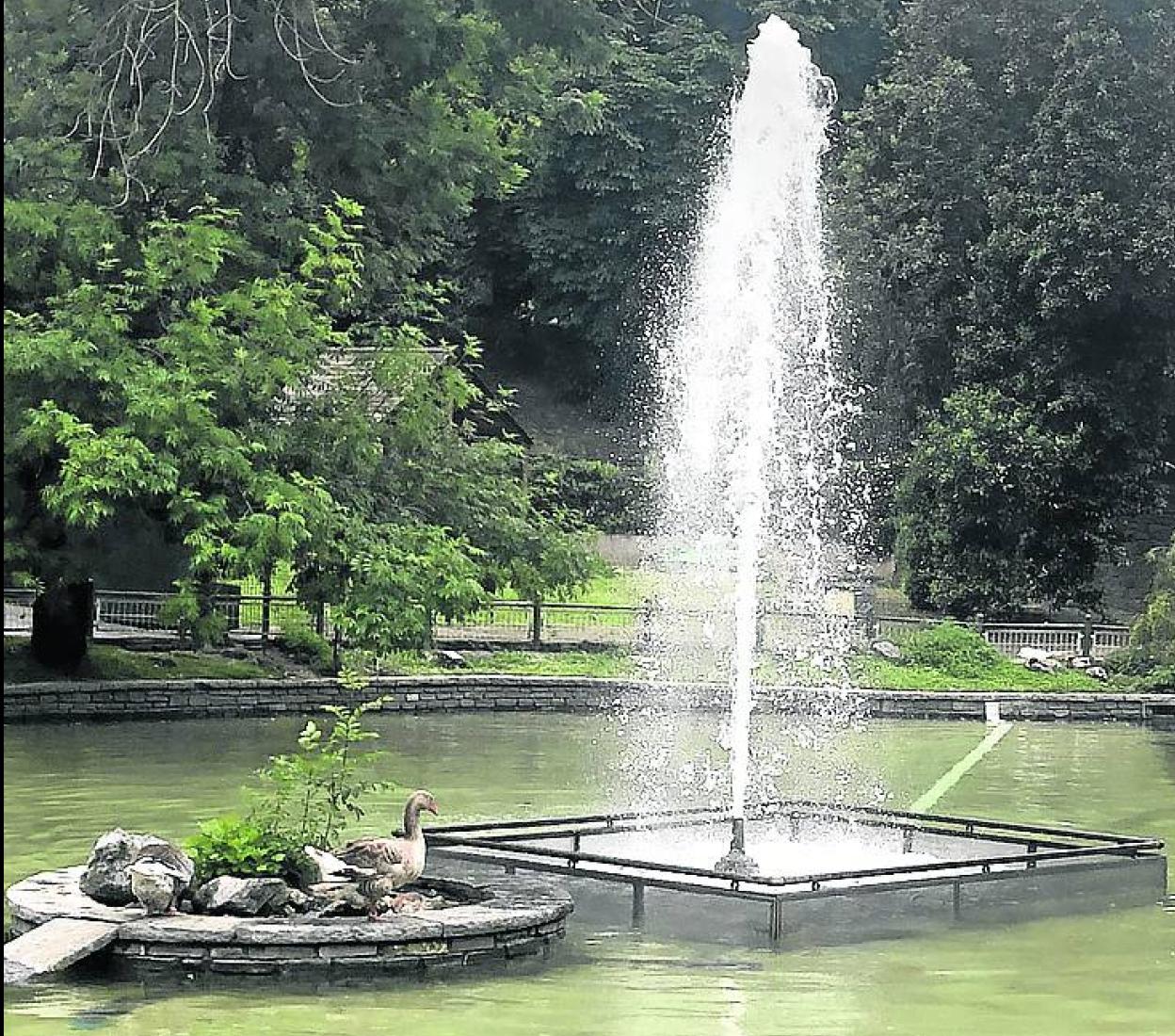 El estanque del parque de Doña Casilda. 