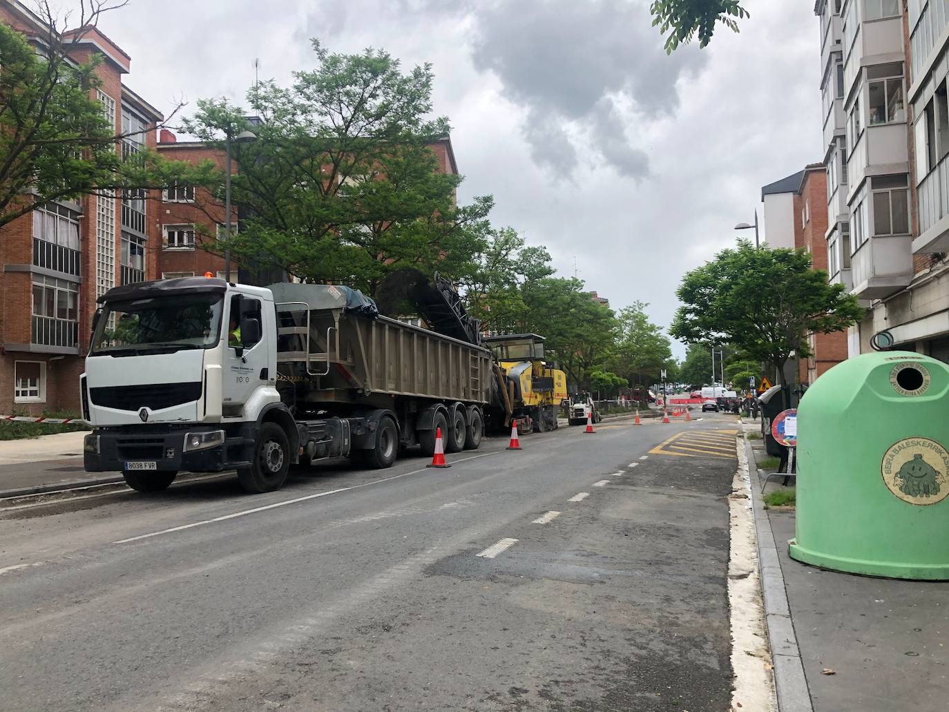 Las máquinas han llegado hoy a la zona.