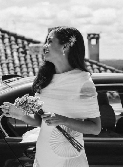 Elisa Labernia, el día de su boda en Valladolid.