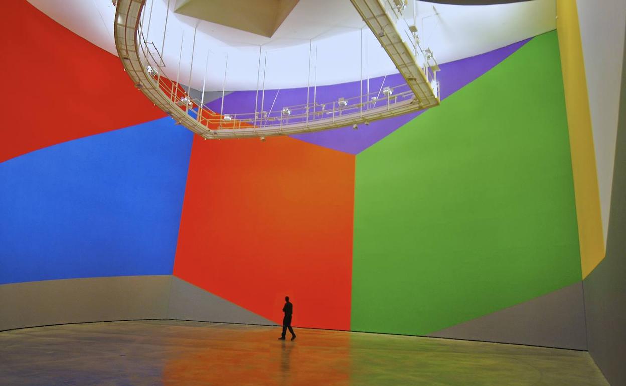 Instalación de Sol Lewitt, parte de la colección del Guggenheim.