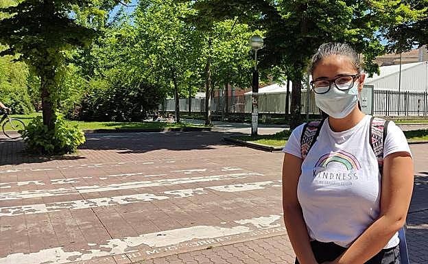 Carolina Quiguanos, tras el examen de Historia.