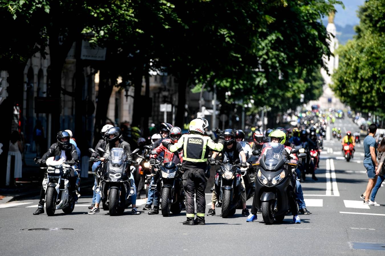 Fotos: Cientos de moteros toman Bilbao para reclamar mayor seguridad vial