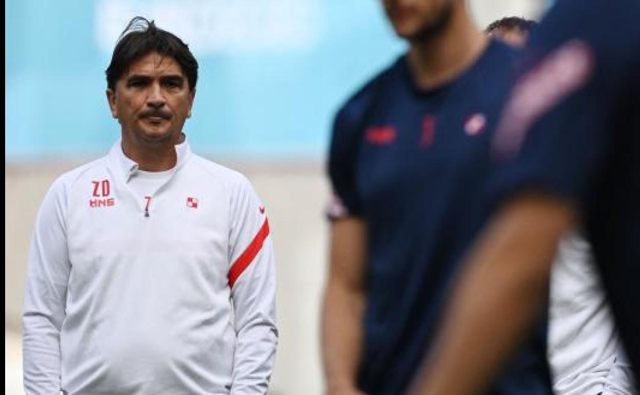 Dalic, durante el entrenamiento de Croacia en el Parken Stadium de Copenhage