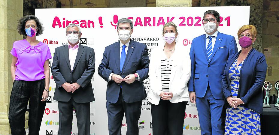 Lorea Bilbao, José Ramón Taranco, Juan Mari Aburto, Teresa Laespada, Gonzalo Olabarria e Itziar Urtasun.