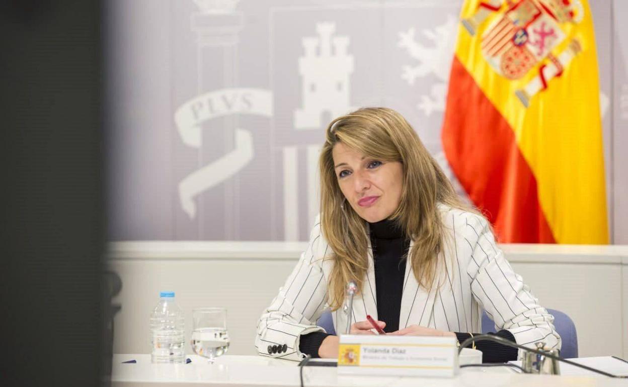 Yolanda Díaz, ministra de Trabajo. 