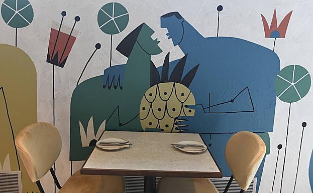 Parte del mural de Junita Makina.