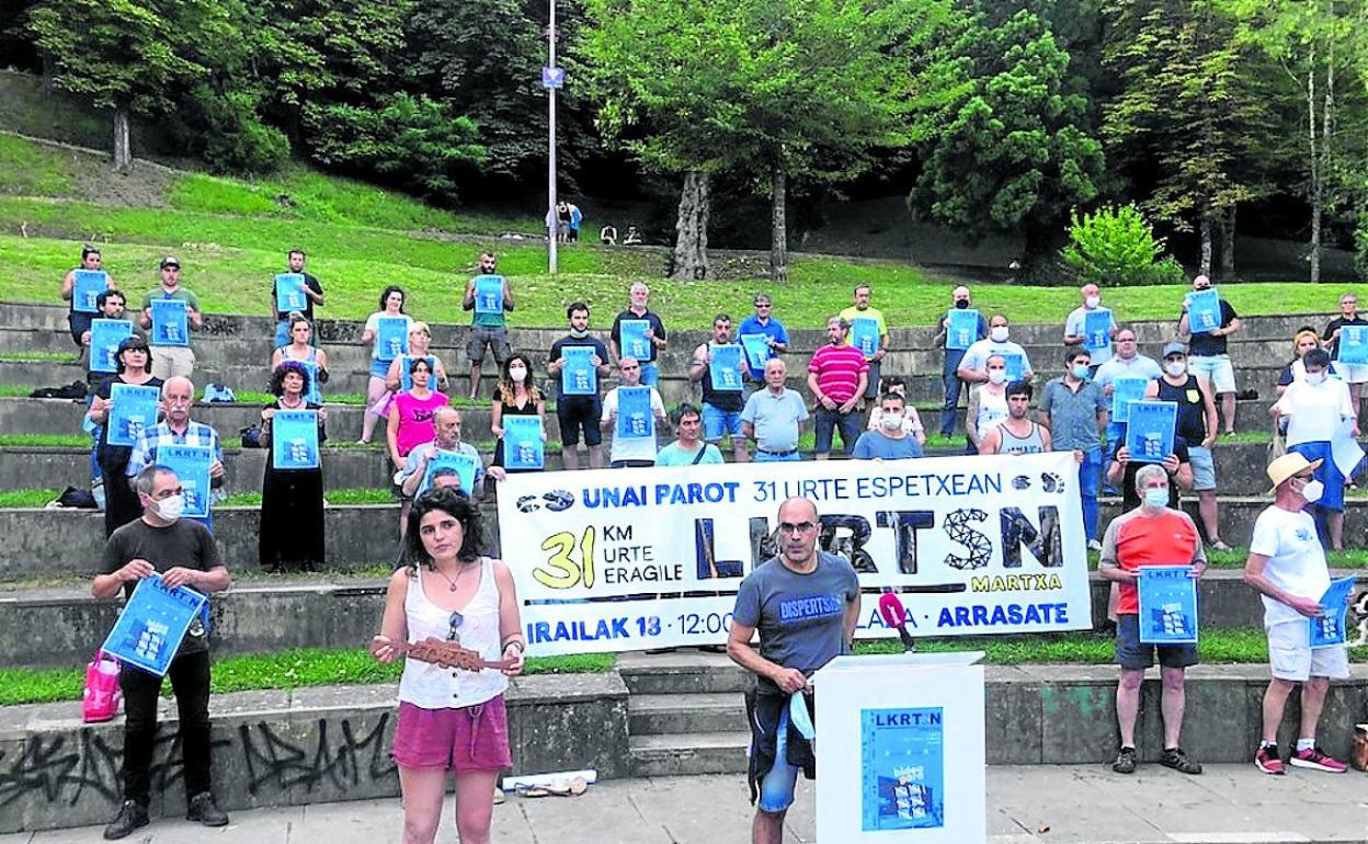 El acto en apoyo a Parot se presentó el 27 de julio en Mondragón. 