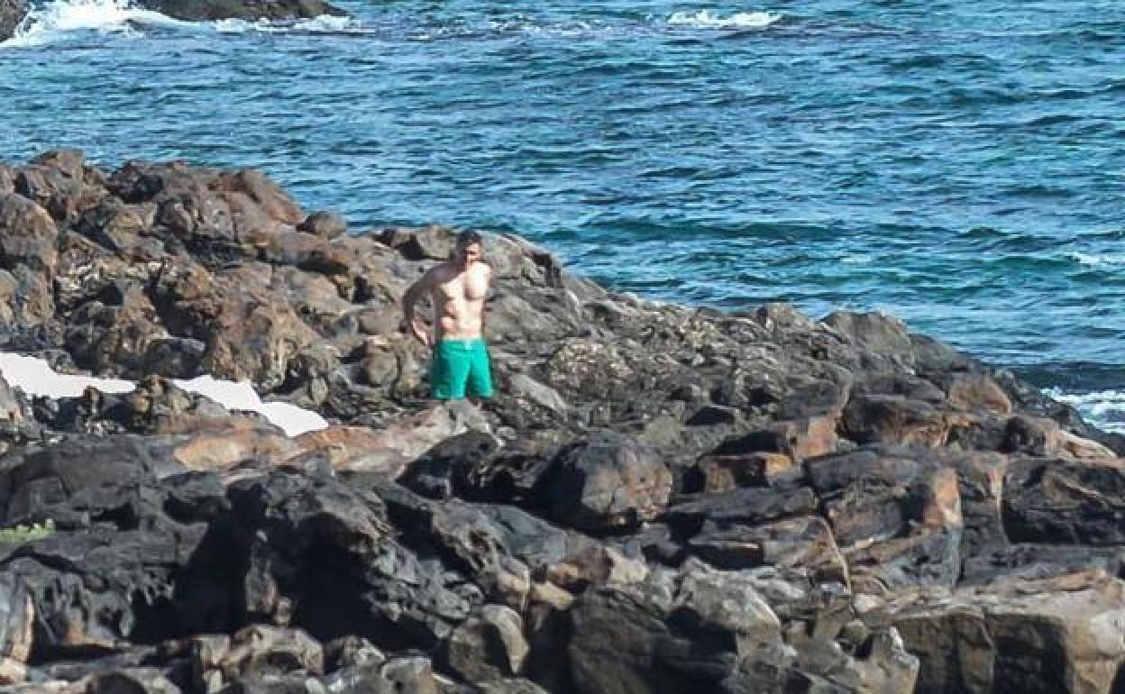 Pedro Sánchez durante sus vacaciones de fin de año en Lanzarote. 