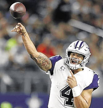 4. Dak Prescott (jugador de fútbol americano): 107,5 millones 