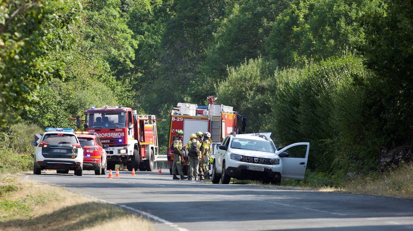Fotos: Incendio forestal en Ezcaray, en imágenes
