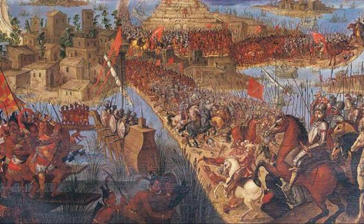 La conquista de Tenochtitlan, de autor desconocido.