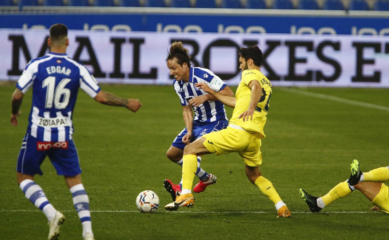 Lance del Alavés-Villarreal del curso pasado. 