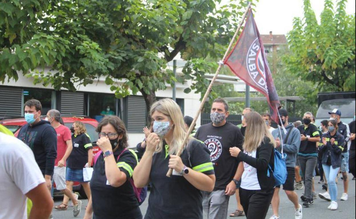 Las manifestaciones y protestas se han sucedido durante los siete meses de huelga en Llodio y Amurrio. 
