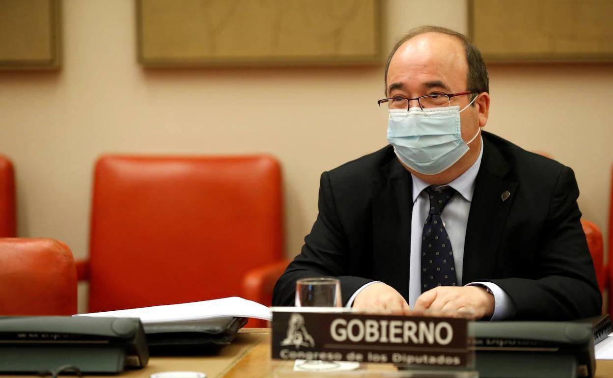 Iceta compareció a petición propia para explicar los planes de su Ministerio. 