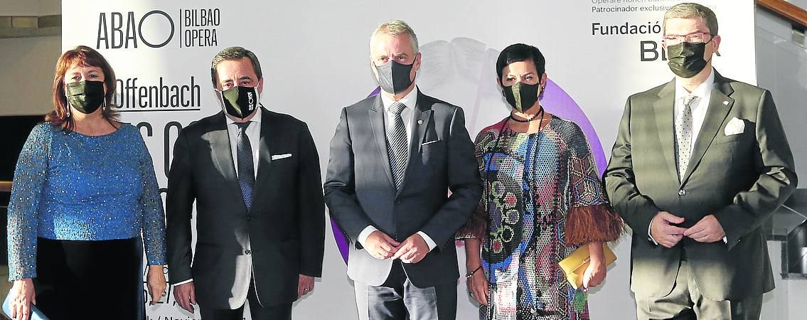 Arantza Díaz, Juan Carlos Matellanes, Iñigo Urkullu, Lucía Arieta-Araunabeña y Juan Mari Aburto.