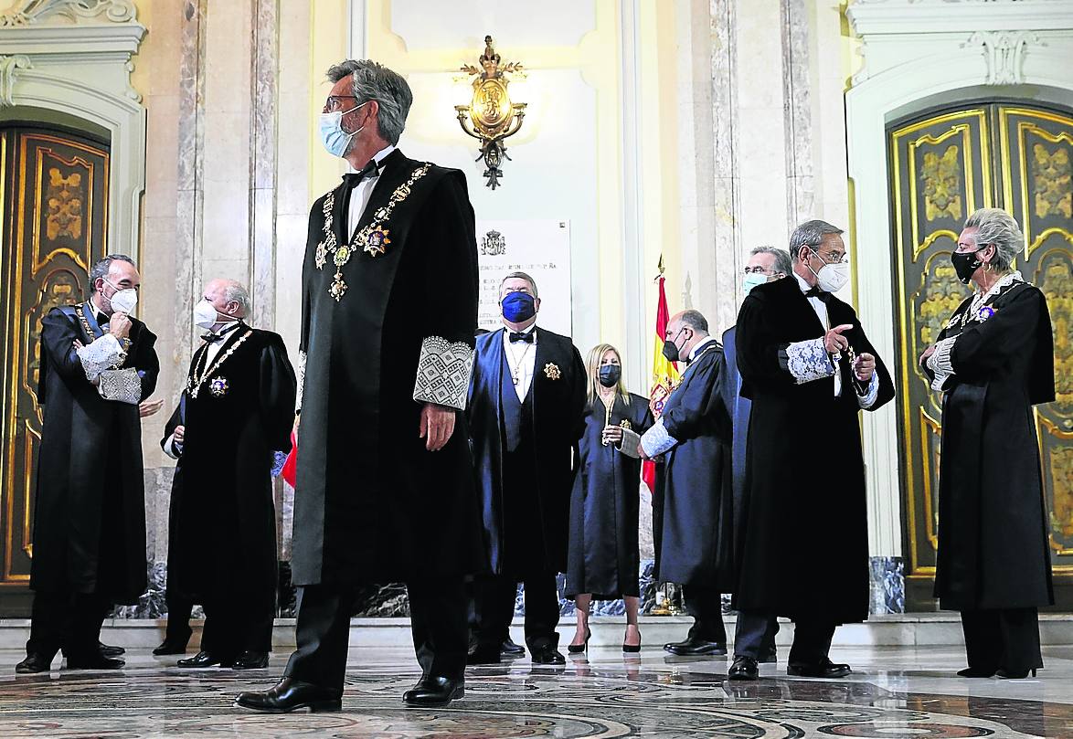 El presidente del CGPJ, Carlos Lesmes, en la apertura del Año Judicial en septiembre. 