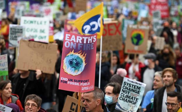 Londres fue otra de las ciudades británicas donde también hubo manifestaciones este sábado.