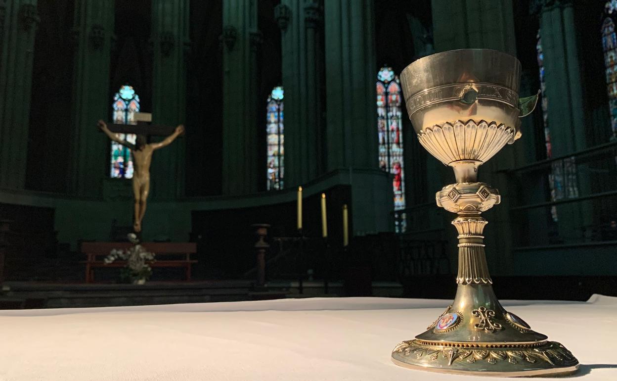 El objeto litúrgico comenzará su gira por Álava el jueves en el Seminario diocesano. 