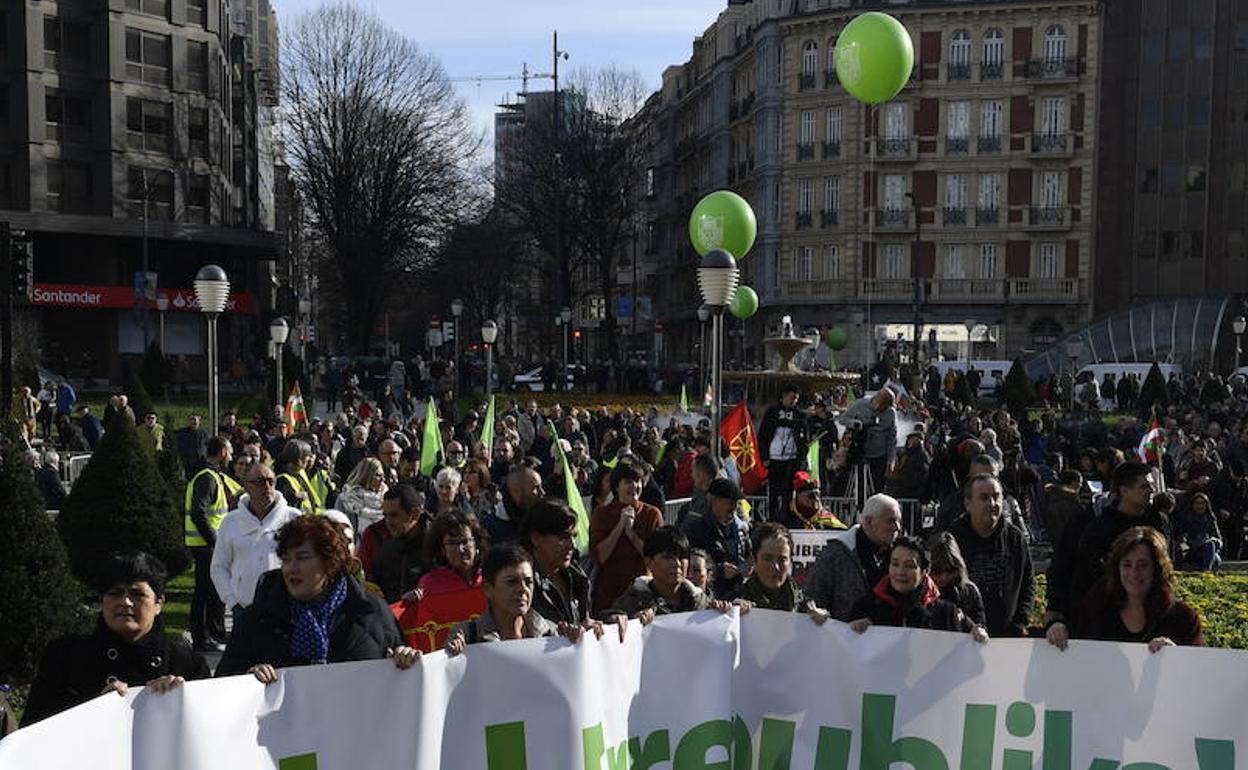 Una manifestación de Bildu de 2019. 