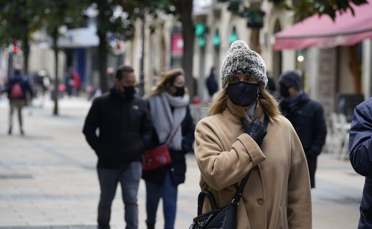 Los vitorianos han amanecido también con el mercurio en negativo. 