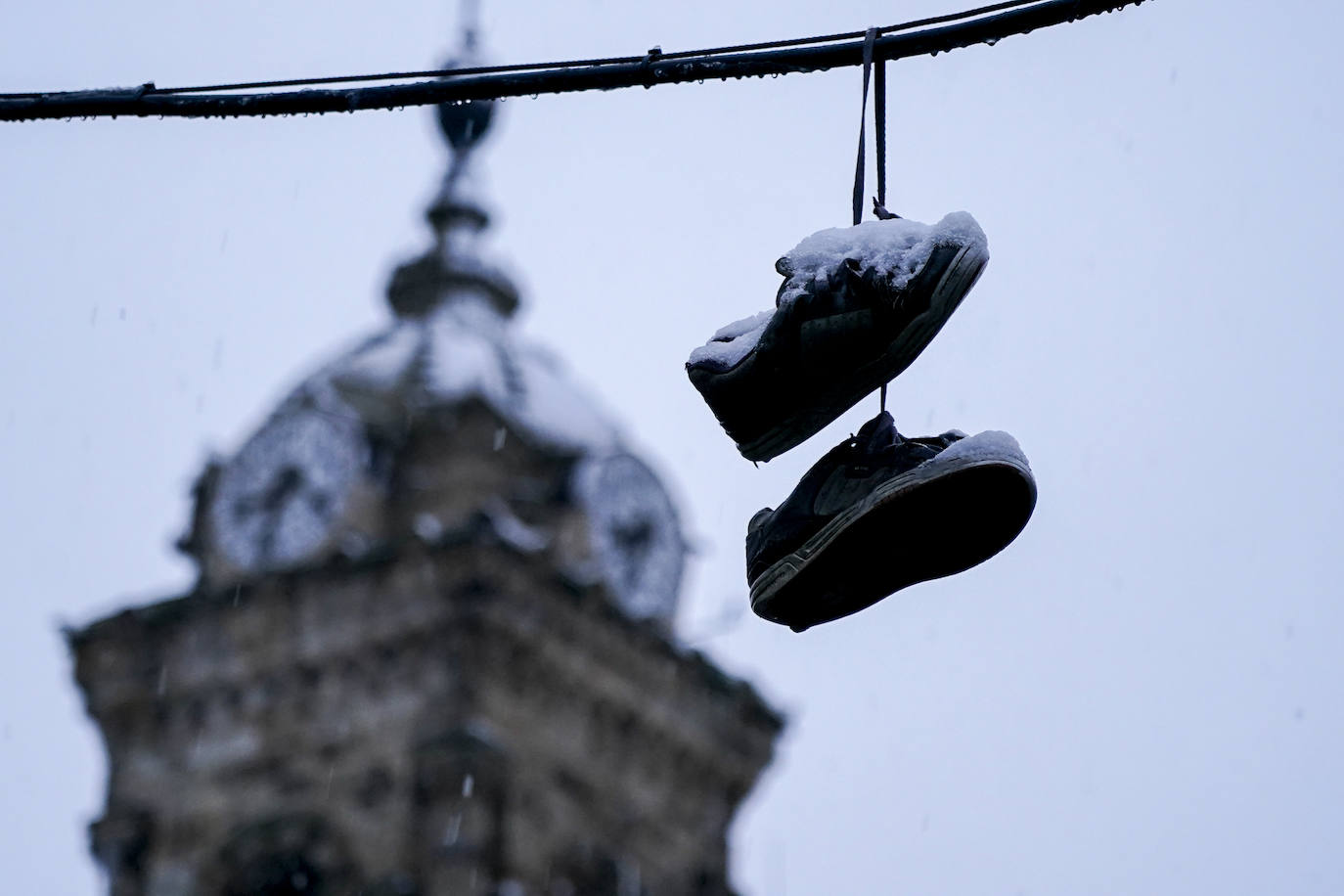 Fotos: La nieve complica el domingo en Vitoria y Álava