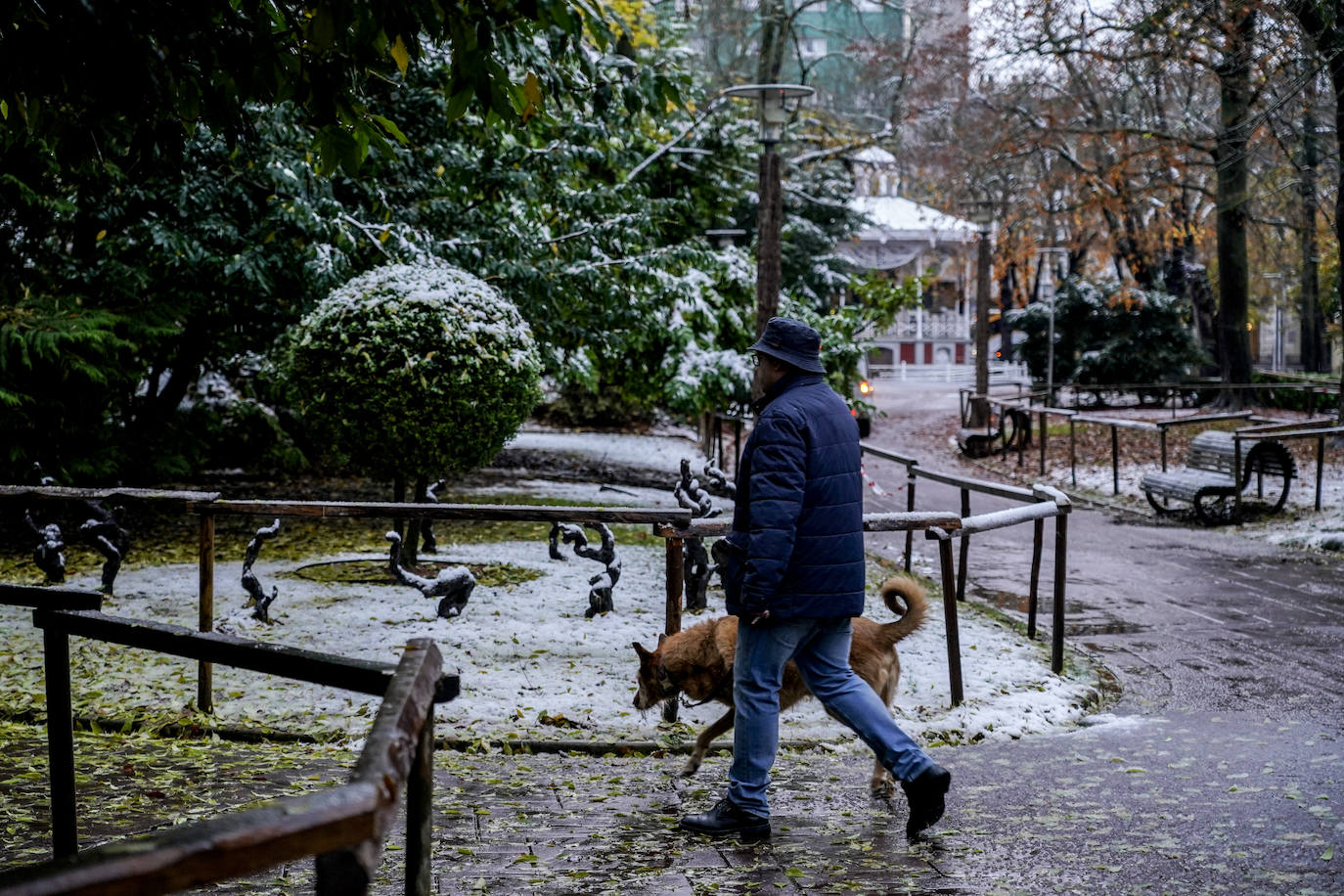 Fotos: La nieve complica el domingo en Vitoria y Álava