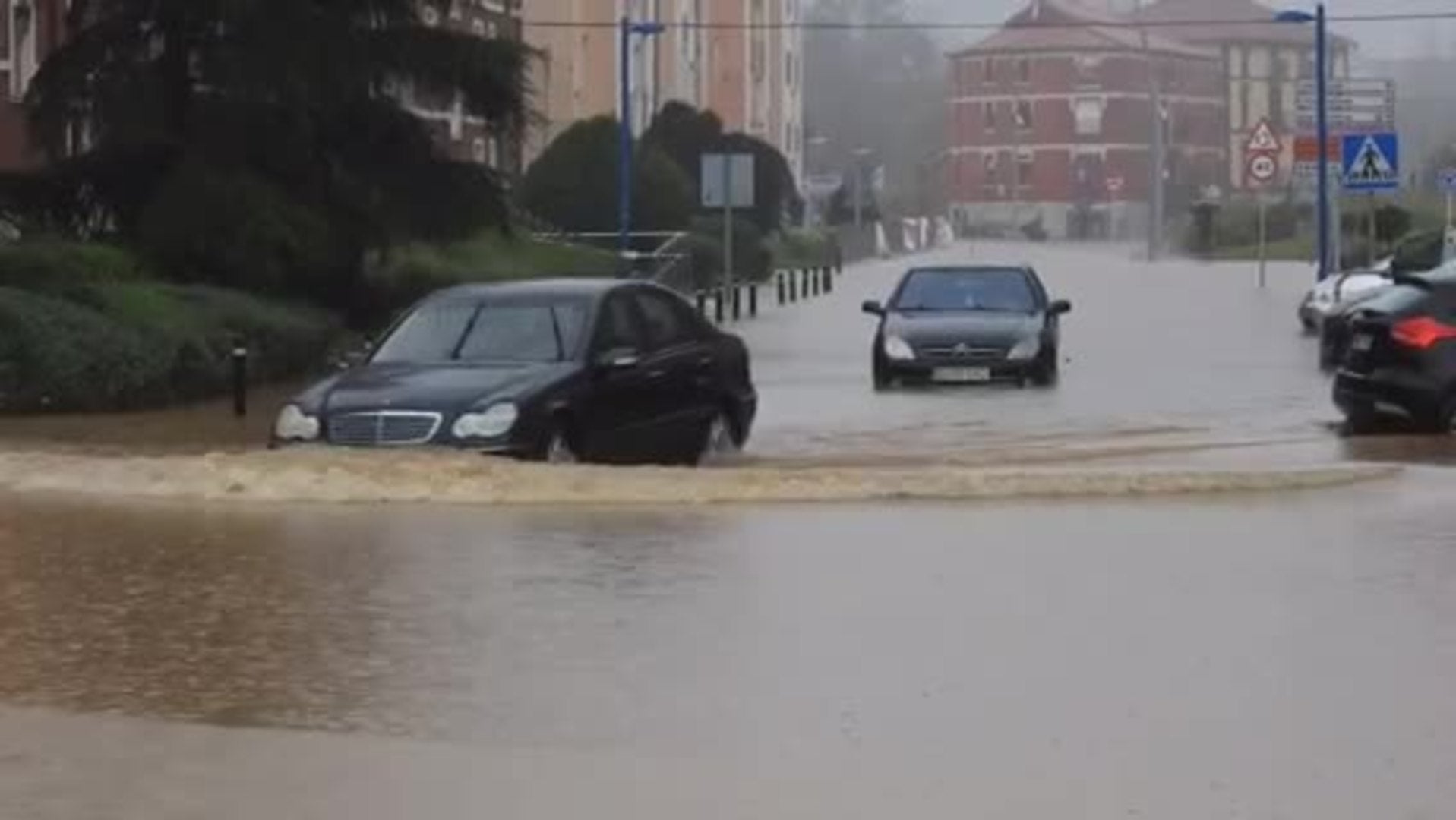 Inundaciones en la carretera de Muskiz