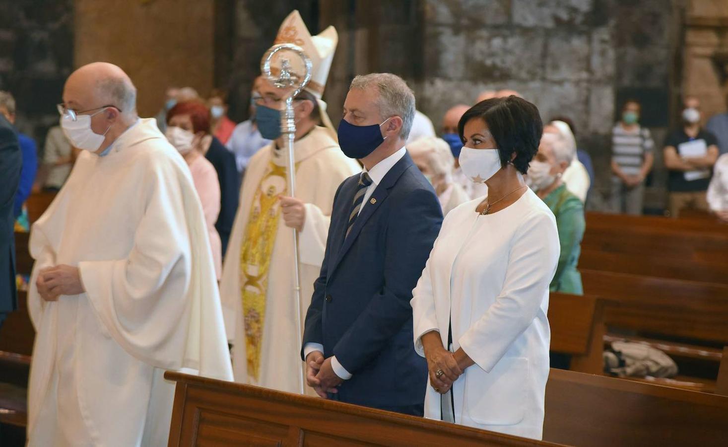 El lehendakari Iñigo Urkullu en la misa de San Ignacio de Loiola en Azpeitia en 2020