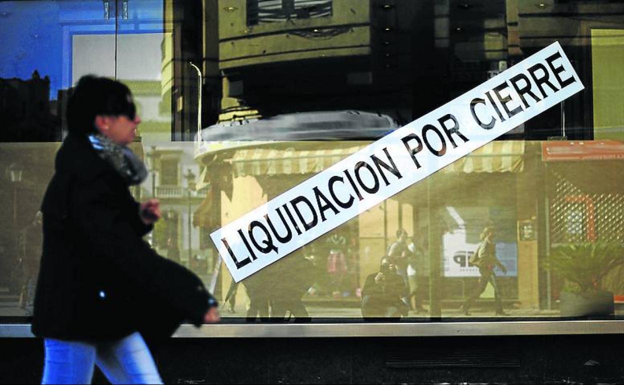 Un comercio en liquidación por no poder superar la crisis. 