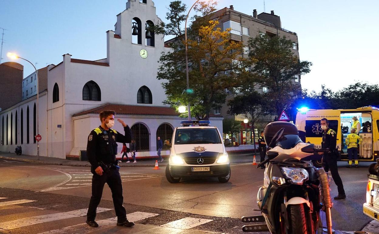 Un accidente de tráfico en el barrio San Cristóbal. 