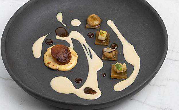 Plato con pimiento bitxo de Girona.