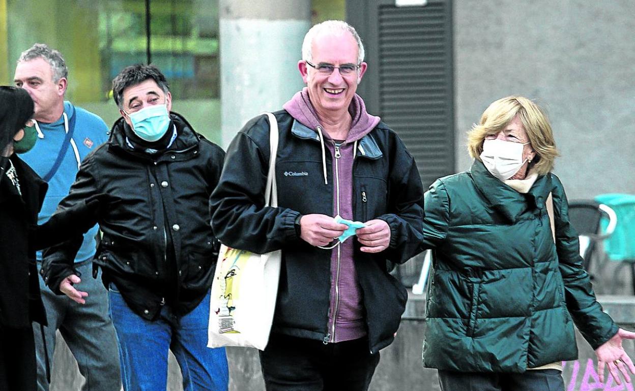 El exjefe de ETA Mikel Albisu, 'Mikel Antza', este martes a su llegada al Palacio de Justicia de San Sebastián. 