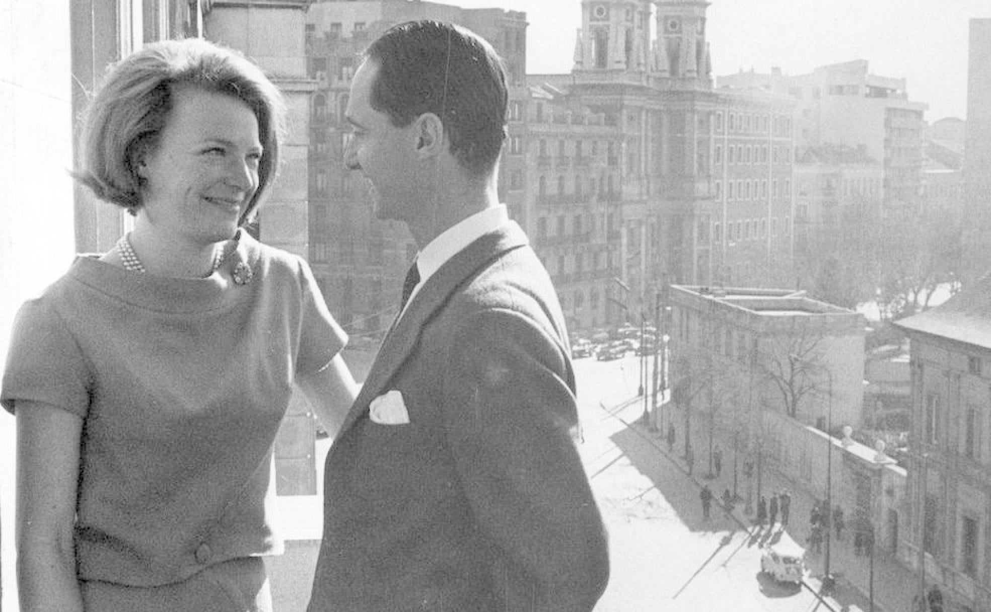 Carlos Hugo con su mujer, Irene, en Madrid, 9 años después de su aventura bilbaína.