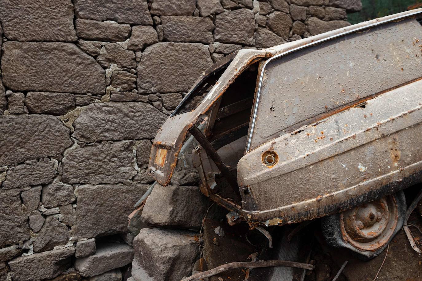Fotos: El pueblo gallego que emerge de las aguas