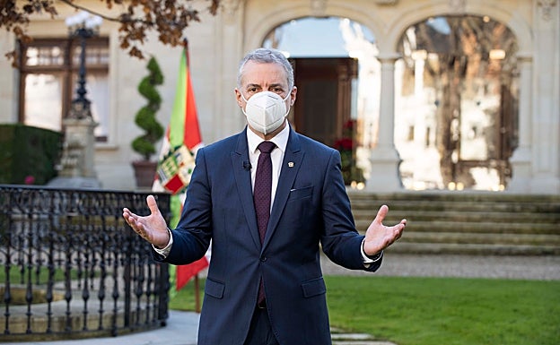 Urkullu hace autocrítica por el covid y admite su «desazón por no ofrecer soluciones»