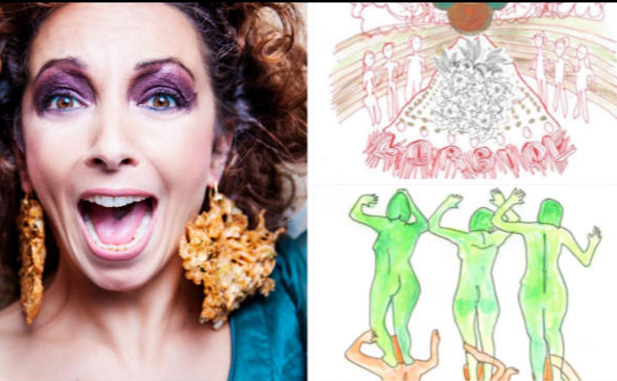 La artista Rosario Toledo, que hará en Azala una residencia de creación. A la derecha, LAB-A, un programa de innovación social y cultural. Abajo, 'Gorputz Danstatu!,' con Leticia Morales.