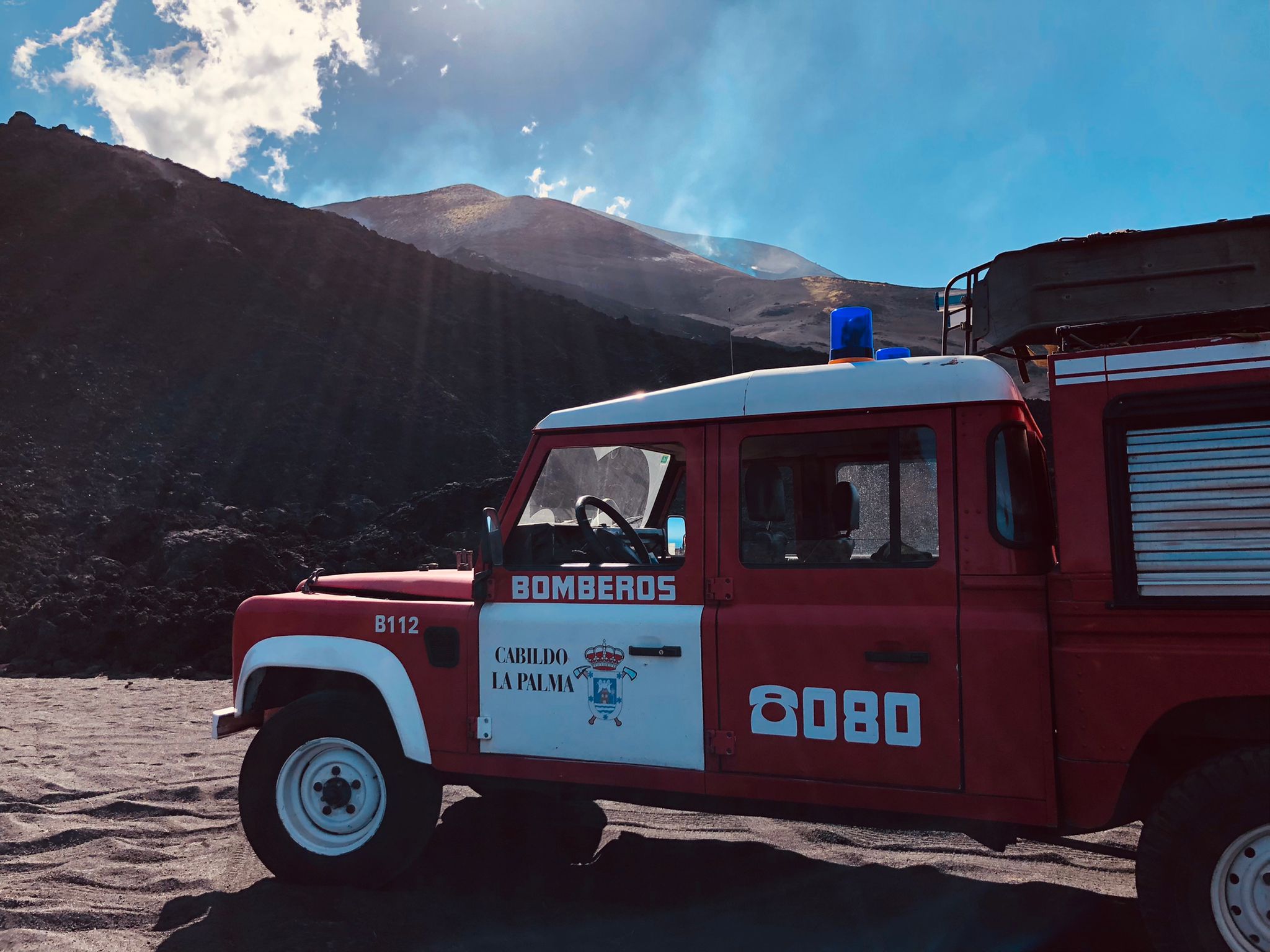 Fotos: Los Bomebros de Bilbao, en el volcán Cumbre Vieja