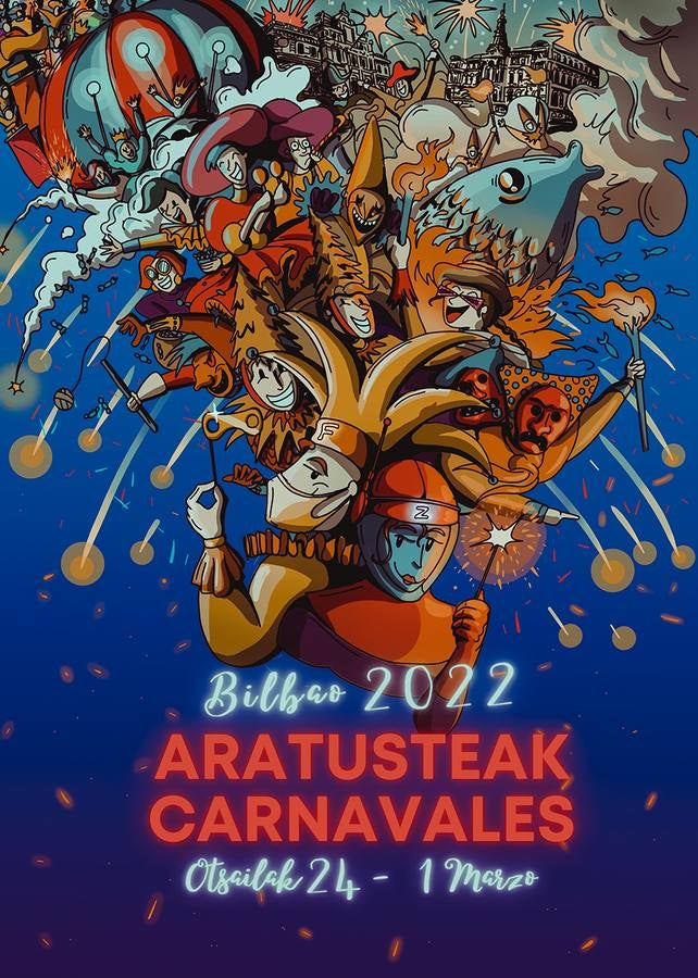 Fotos: Los seis carteles finalistas del Carnaval de Bilbao 2022