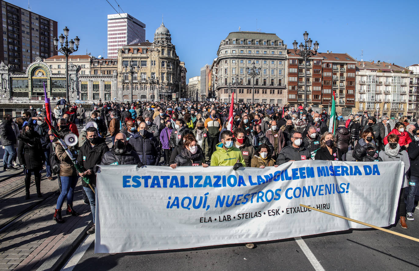 Fotos: Manifestación en Bilbao contra la reforma laboral