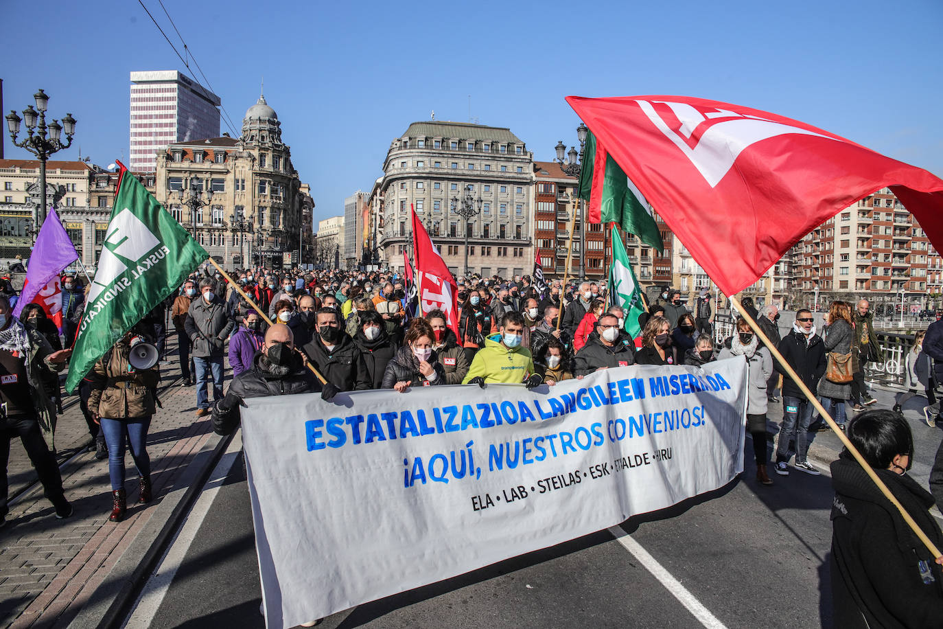 Fotos: Manifestación en Bilbao contra la reforma laboral